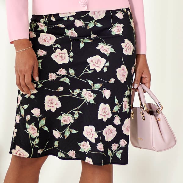 Petite Emaline Enchanted Bloom Mid Length Floral Skirt