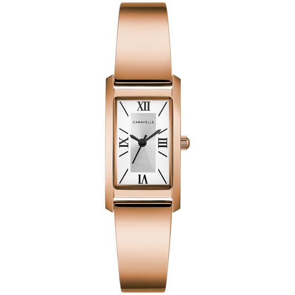 Womens Caravelle by Bulova Rosegold Bangle Watch - 44L264 - image 