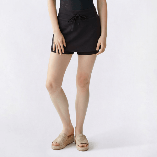Juniors Derek Heart Fleece Mid Rise Mini Skort With Drawstring - image 