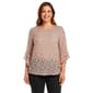 Plus Size Kasper 3/4 Flounce Sleeve Dandelion Floral Blouse - image 1