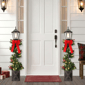 Puleo International 4ft LED Artificial Adorned Lamp Post Set of 2 - image 3