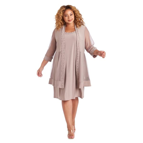 Plus Size R&M Richards Shift Dress and Jacket - image 