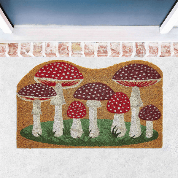VCNY Home Mushroom Outdoor Coir Doormat