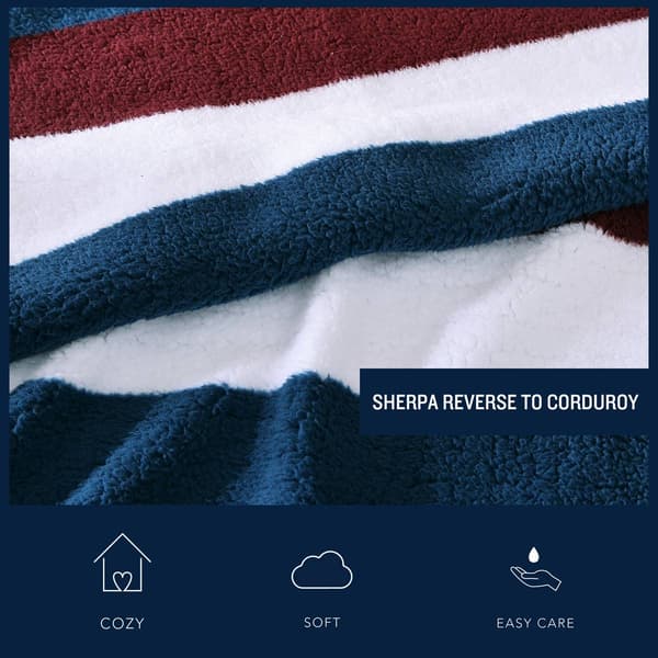 Nautica Wilton Reversible Sherpa Throw