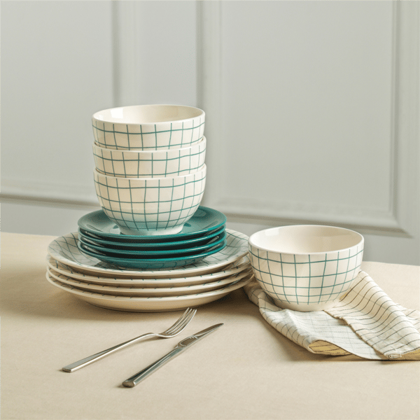 Stone Lain Ash 12pc. Stoneware Dinnerware Set