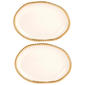 Home Essentials Beaded Oval Tray - Set of 2 - image 1