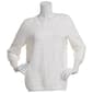 Womens Napa Valley 3/4 Sleeve Pointelle Pull On Sweater - image 1