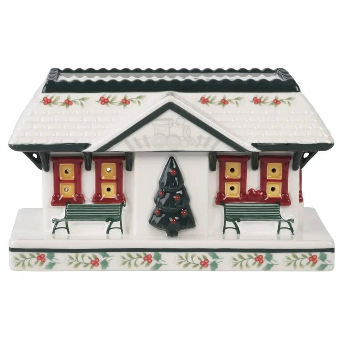 Pfaltzgraff® Winterberry Village Train Station with LED Light