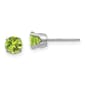 Gemstone Classics&#40;tm&#41; White Gold 5mm. Peridot Stud Earrings - image 1