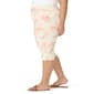 Plus Size Gloria Vanderbilt Amanda Coral Floral Split Hem Capris - image 3