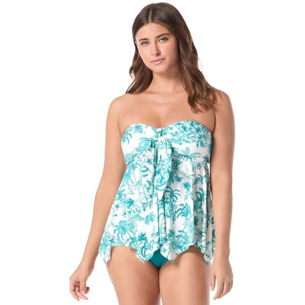 Womens CoCo Reef Dreamscape Bandeau Tankini Swim Top - image 
