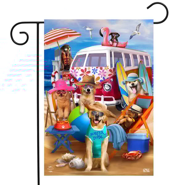 Briarwood Lane Dog Days Beach Garden Flag - image 