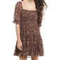 Juniors Trixxi Floral Chiffon Elbow Sleeve Emma Shift Dress - image 3