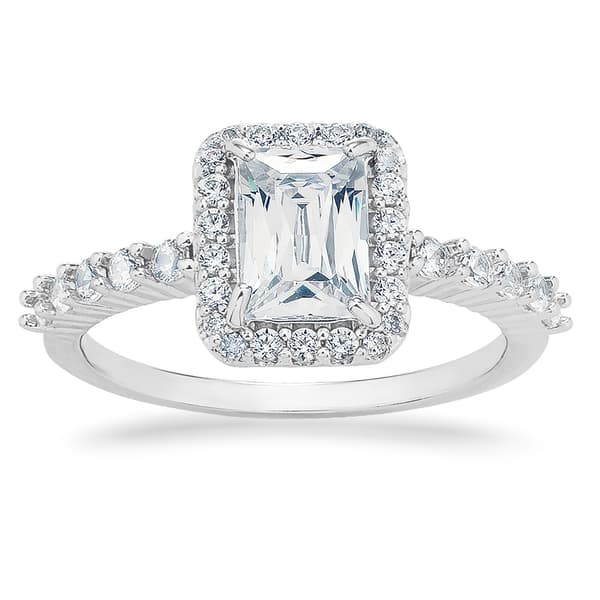 Forever New Baguette Princess Cut White Zirconia Ring - image 