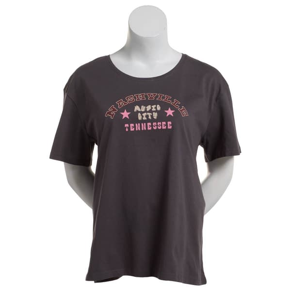 Juniors Plus Attitude Not Included Nashville Guitar Graphic Tee