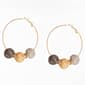 Ashley Cooper(tm) Tri-Tone Mix Metal Beaded Hoop Earrings - image 1