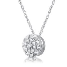 Nova Star® 1/10ctw. Lab Grown Diamond Cluster Pendant
