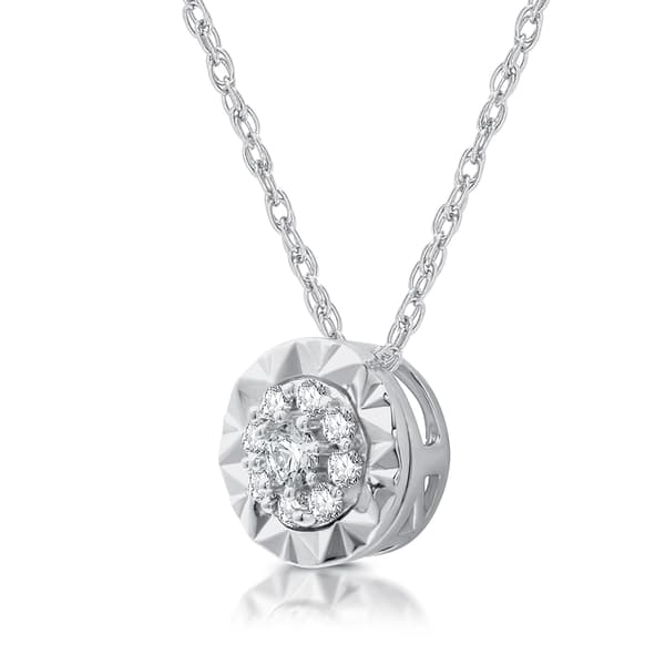 Nova Star&#174; 1/10ctw. Lab Grown Diamond Cluster Pendant