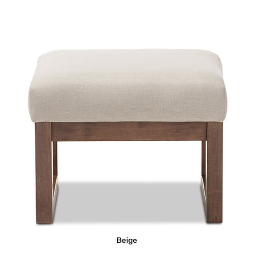 Baxton Studio Yashiya Upholstered Ottoman Stool