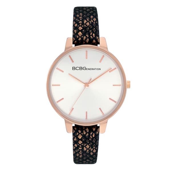 Womens BCBGMAXAZRIA Brown/Rose Gold Watch - GN51048001 - image 