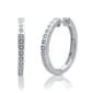 Diamond Classics&#40;tm&#41; 1/10ctw. Sterling Silver Hoop Earrings - image 1