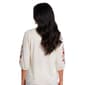 Womens French Laundry 3/4 Floral Embroidery Sleeve Blouse - image 5