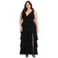 Plus Size R&M Richards Sleeveless Tier Beaded Trim Gown - image 1