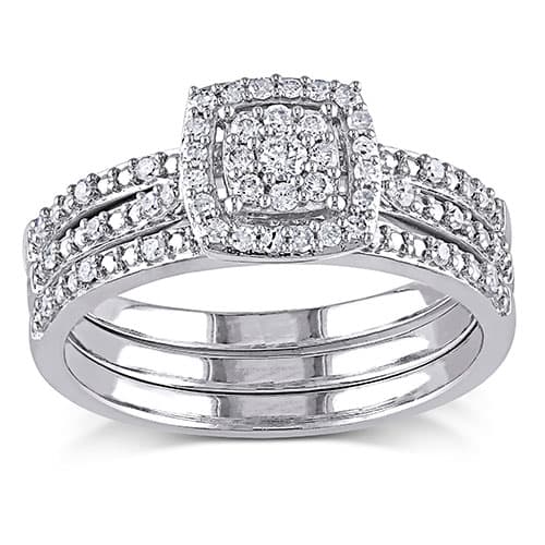 Loveblooms™ 10kt. White Gold 1/3ctw. Cluster Diamond...