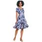 Womens Sami & Jo Floral Short Sleeve Hardware A-Line Dress - image 1