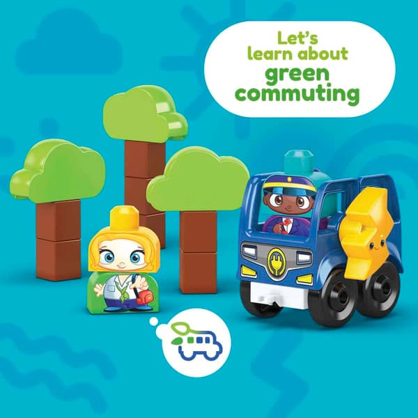 MEGA BLOKS Green Town Charge & Go Bus