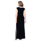 Womens SLNY Sleeveless Drape Neck Velvet Evening Gown - image 2