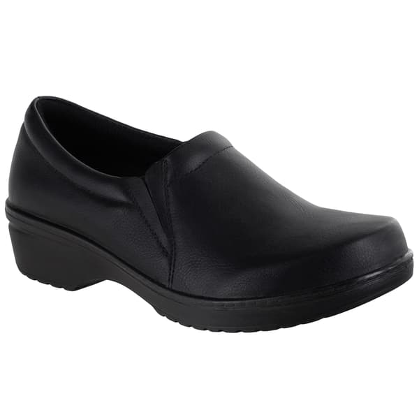 Womens Easy Works by Easy Street Tiffany Black Work Clogs - image 