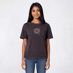 Juniors Attitude Not Included Celestial Mushroom Embroidered Tee