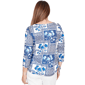 Womens Alfred Dunner Mykonos Framed Floral Ruched Side Tie Top - image 2