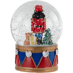 Northlight 6in. Nutcracker with Teddy Bear Christmas Snow Globe