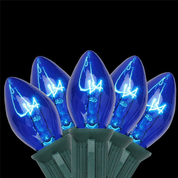 Northlight 25ct. C7 Blue Christmas String Lights
