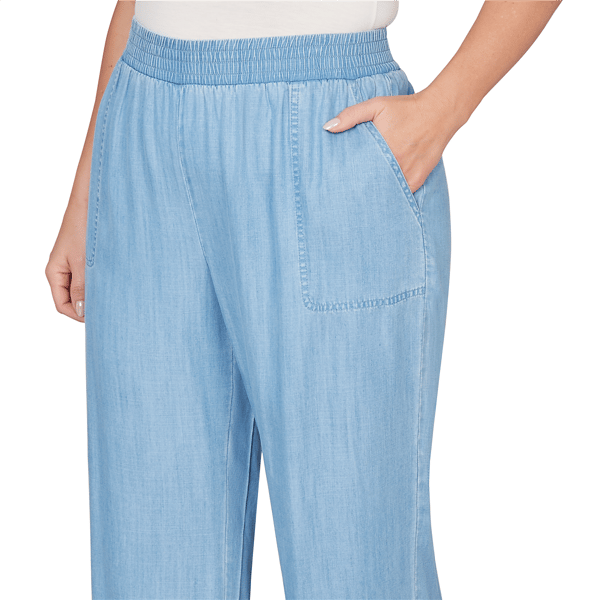 Plus Size Alfred Dunner Beachcomber Wide Leg Patch Pocket Pants