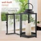Alpine Black Hexagonal Candlelit Lantern w/ Warm White LEDs - image 5
