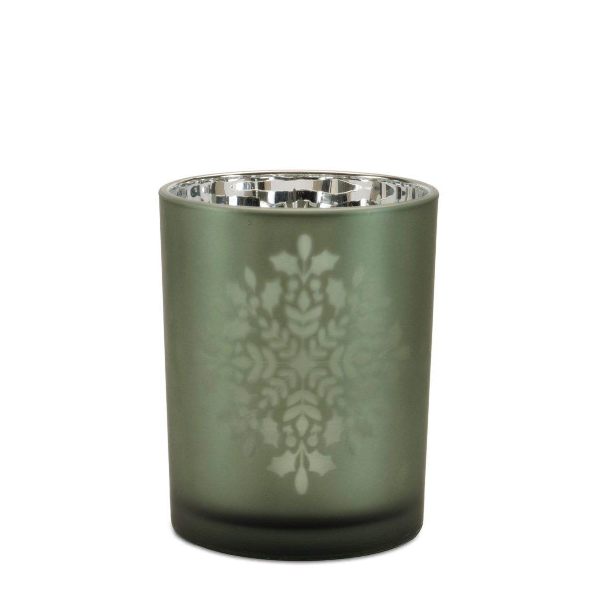 Melrose Frosted Snowflake Candle Holder - Set of 2