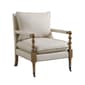 Coaster Upholstered Accent Chair with Casters - Beige/Dark Oak - image 1