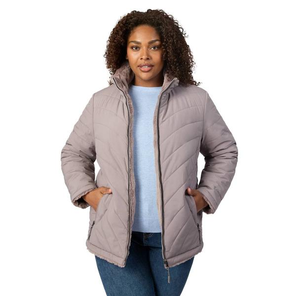 Plus Size Free Country Cirrus Reversible Down & Puffer Jacket