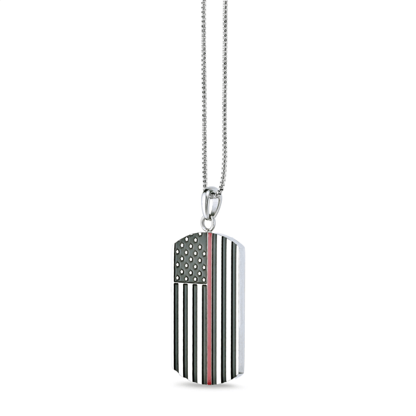 Mens Lynx Stainless Steel Dog Tag Pendant Necklace