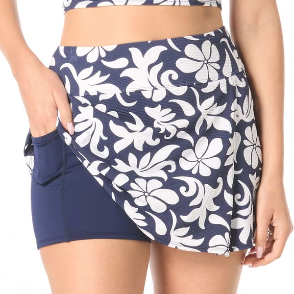 Womens Beach House Tropical Pique Swim Skort