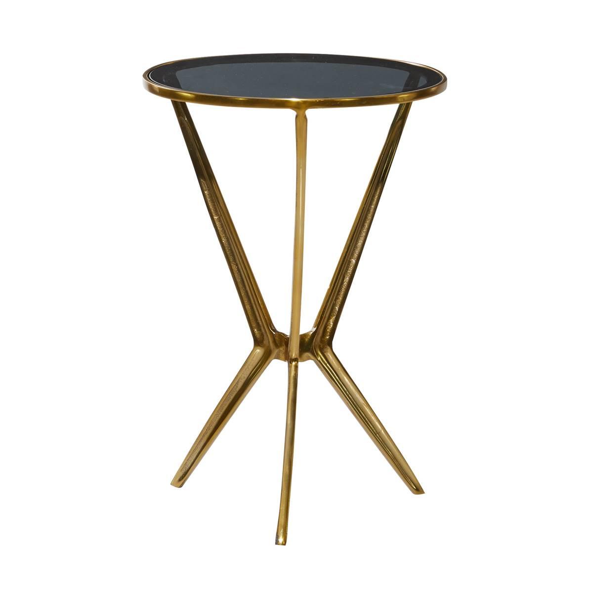 9th & Pike® Gold Modern Aluminum Accent Table