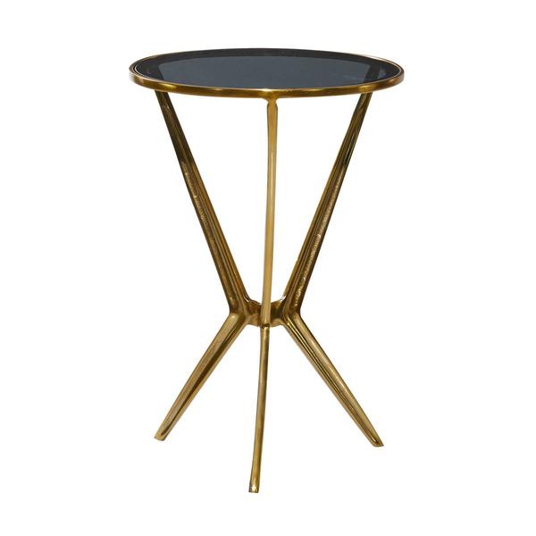 9th & Pike® Gold Modern Aluminum Accent Table
