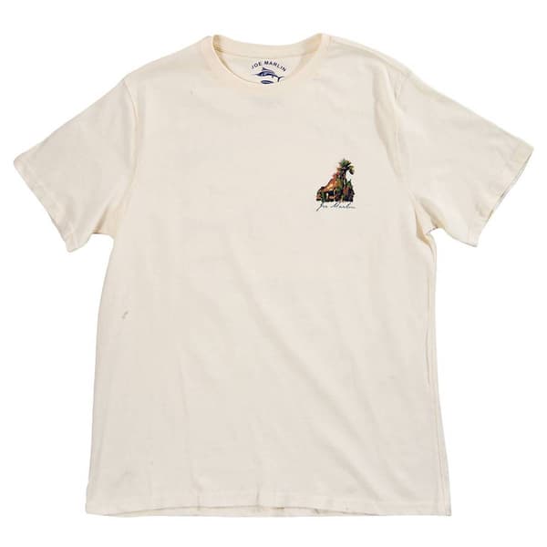 Mens Joe Marlin Unplug & Reconnect Short Sleeve Tee - Ivory Coast