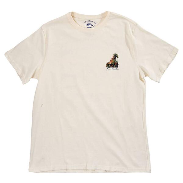 Mens Joe Marlin Unplug & Reconnect Short Sleeve Tee - Ivory Coast - image 
