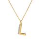 Accents by Gianni Argento Diamond Accent Block Initial L Pendant - image 1