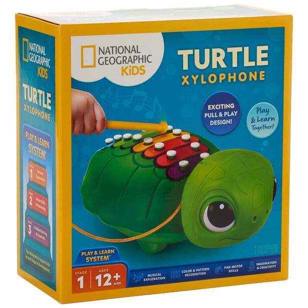 National Geographic(tm) Kids Pull & Play Turtle Xylophone - image 