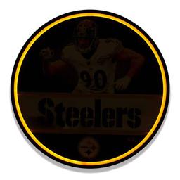 Open Road Steelers Watt Round LED Wall Decor